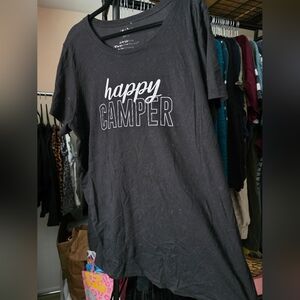 Torrid Black 'Happy Camper' Short Sleeve Tee